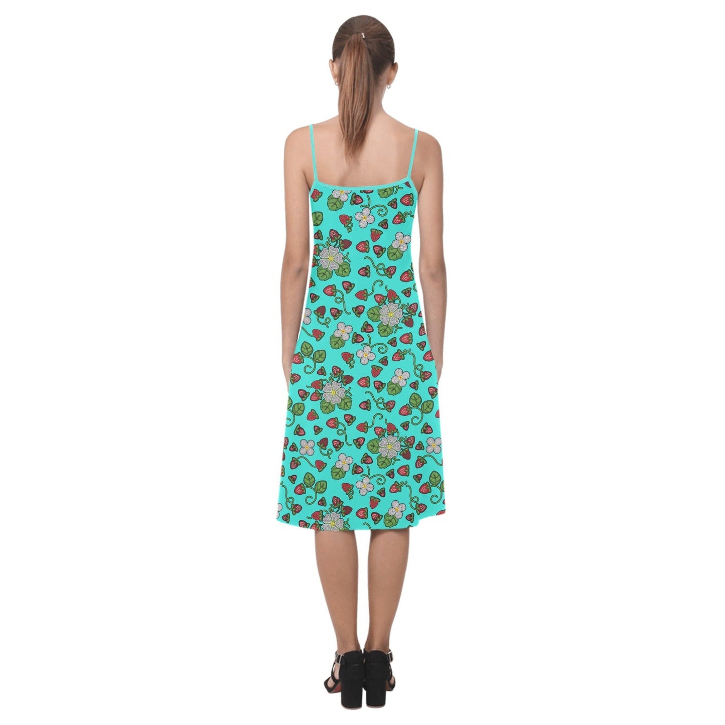 Strawberry Dreams Turquoise Alcestis Slip Dress