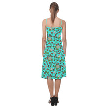 Load image into Gallery viewer, Strawberry Dreams Turquoise Alcestis Slip Dress
