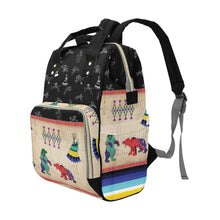 Load image into Gallery viewer, Bear Ledger Black Sky Multi-Function Diaper Backpack/Diaper Bag
