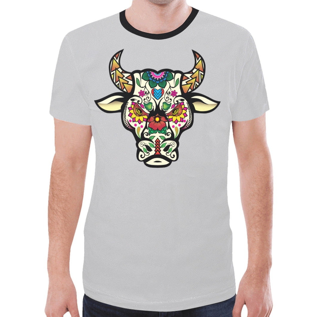 Bull Spirit Guide (Gray) New T-shirt for Men