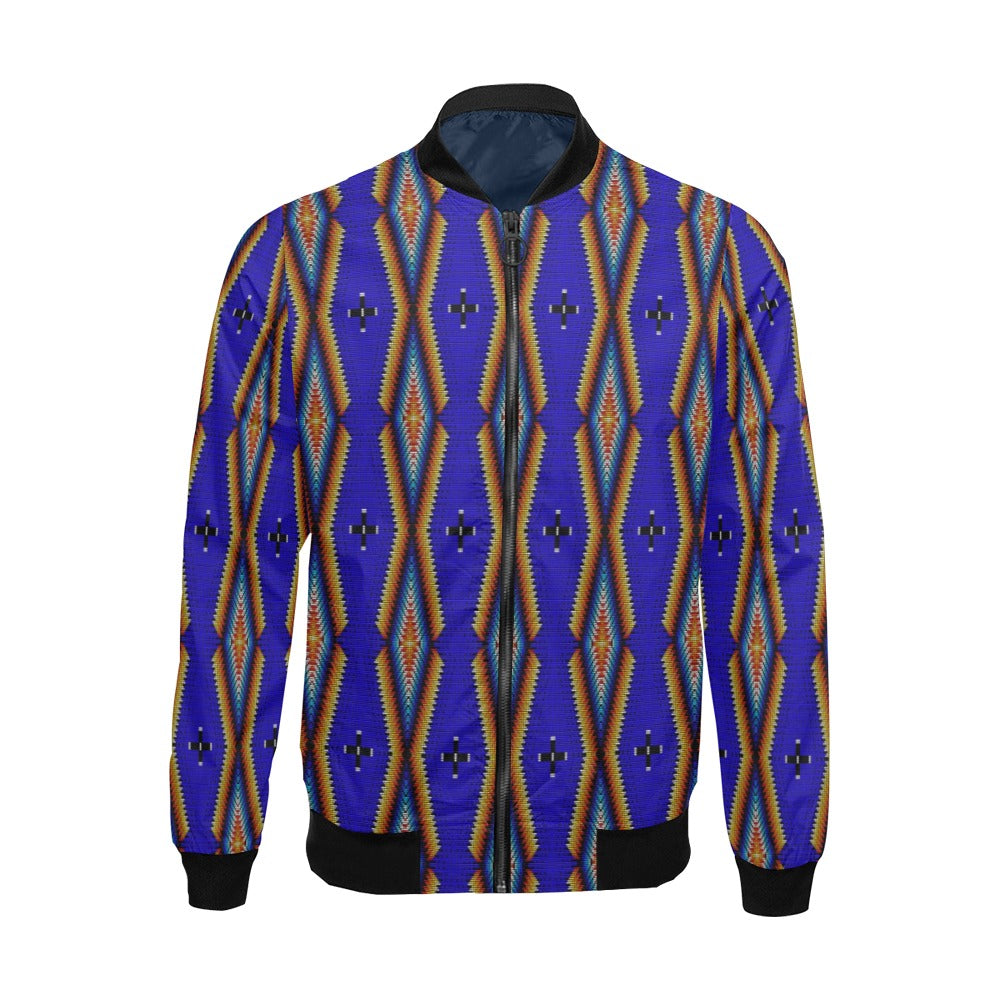 Diamond in the Bluff Blue Bomber Jacket for Men