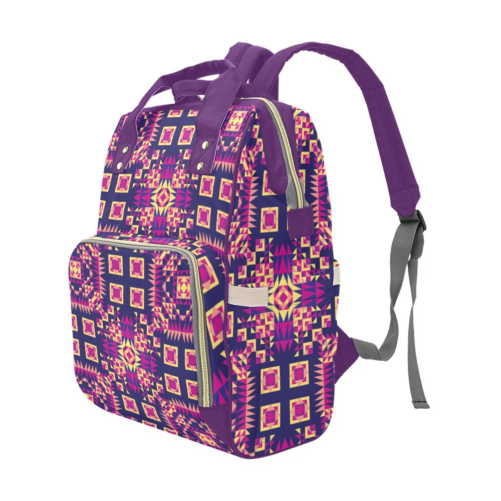 Kaleidoscope Bleu Multi-Function Diaper Backpack/Diaper Bag