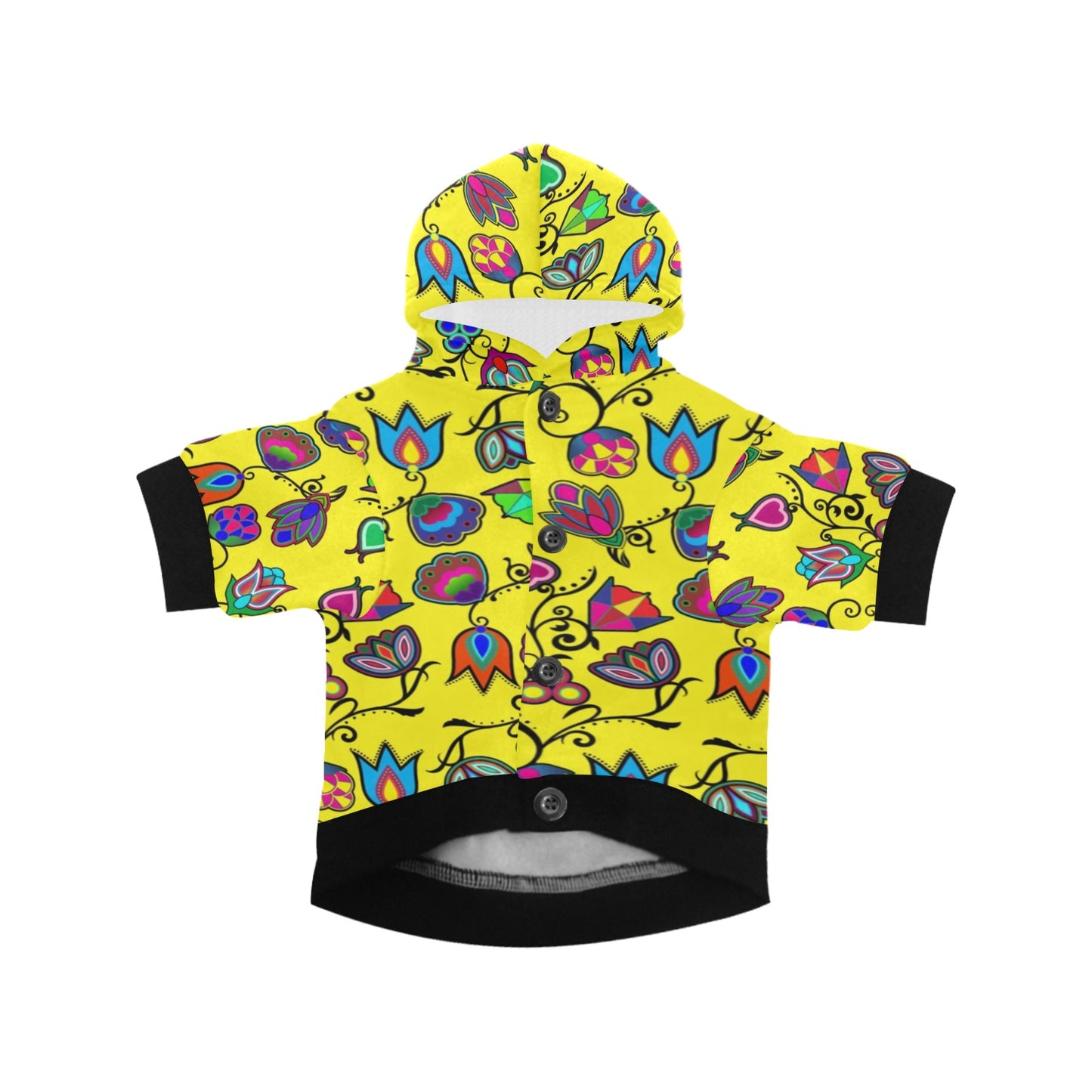 Indigenous Paisley Yellow Pet Dog Hoodie