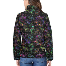 Load image into Gallery viewer, Floral Elk Women&#39;s Stand Collar Padded Jacket
