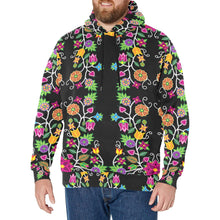 Load image into Gallery viewer, Floral Beadwork Men&#39;s Long Sleeve Fleece Hoodie
