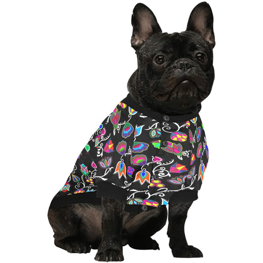 Indigenous Paisley Black Pet Dog Round Neck Shirt