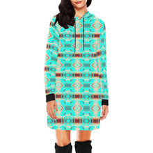 Load image into Gallery viewer, Gathering Earth Turquoise Hoodie Dress
