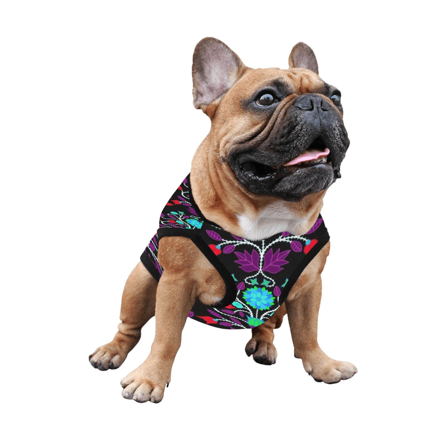 Floral Beadwork Four Clans Winter Pet Tank Top