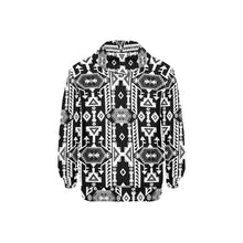 Load image into Gallery viewer, Chiefs Mountain Black and White Men&#39;s Long Sleeve Fleece Hoodie
