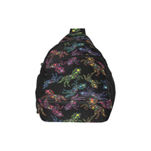 Load image into Gallery viewer, Neon Floral Horses Chest Bag
