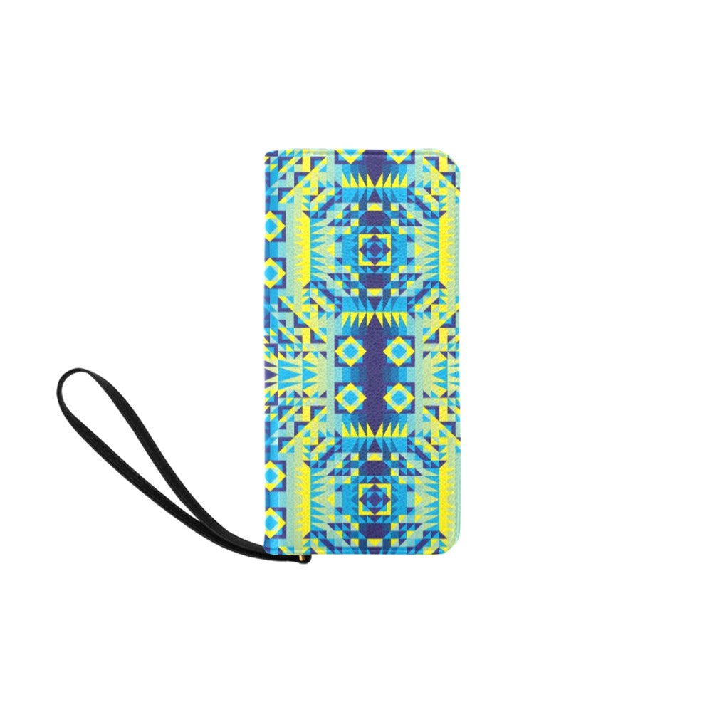 Kaleidoscope Jaune Bleu Women's Clutch Purse