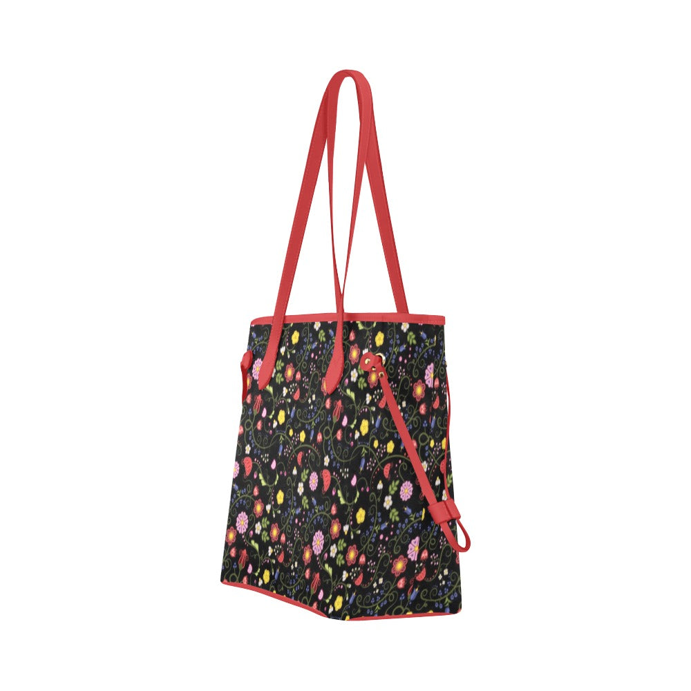 Nipin Blossom Midnight Clover Canvas Tote Bag