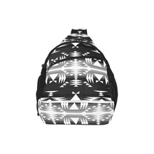 Load image into Gallery viewer, Between the Mountains Black and White Chest Bag
