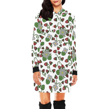 Load image into Gallery viewer, Strawberry Dreams White Hoodie Dress
