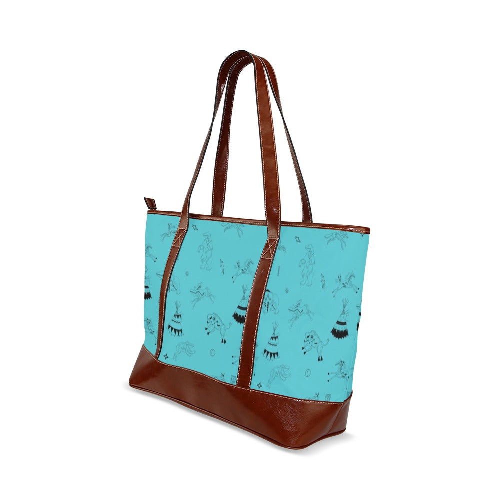 Ledger Dabbles Torquoise Tote Handbag