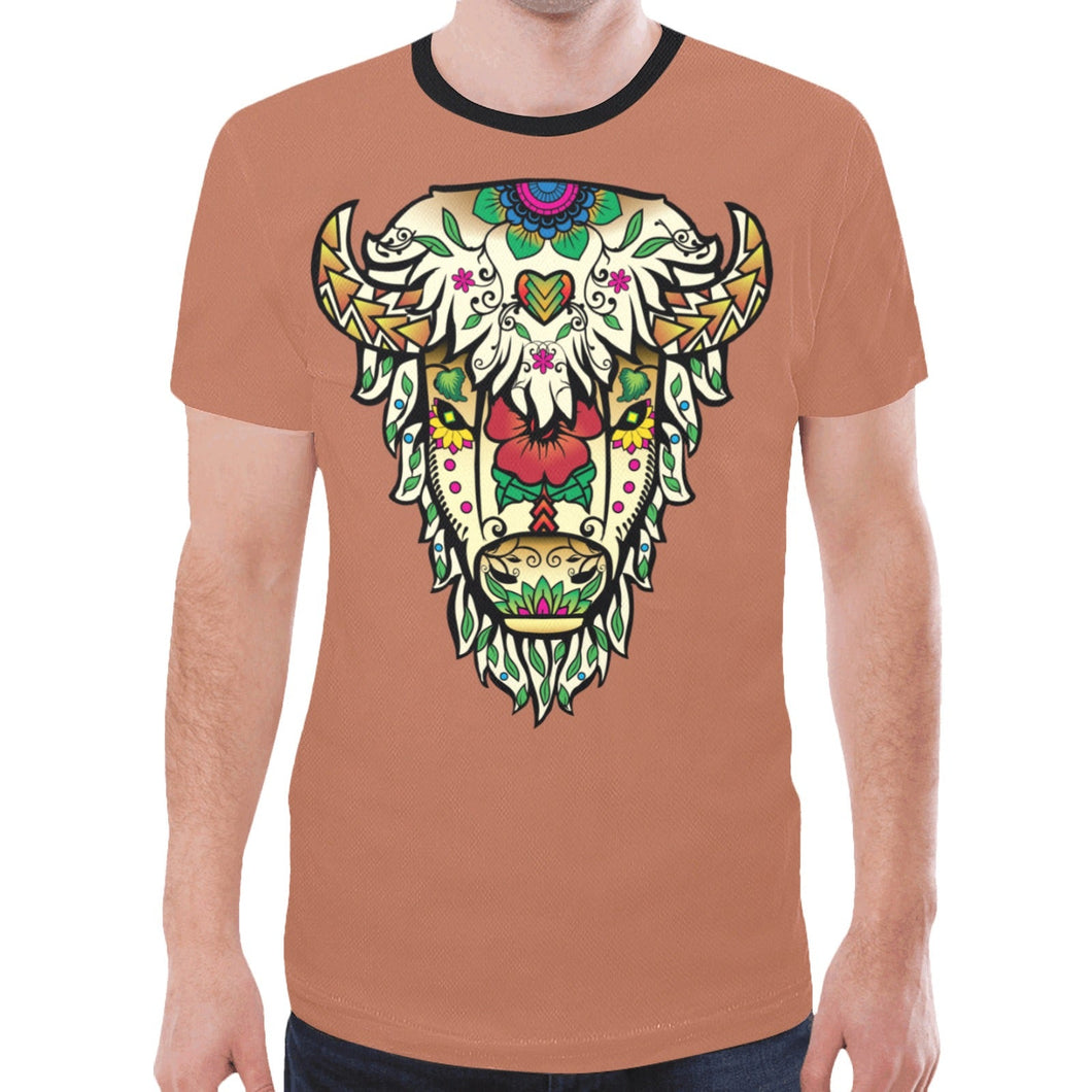 Buffalo Spirit Guide (Brown) New T-shirt for Men