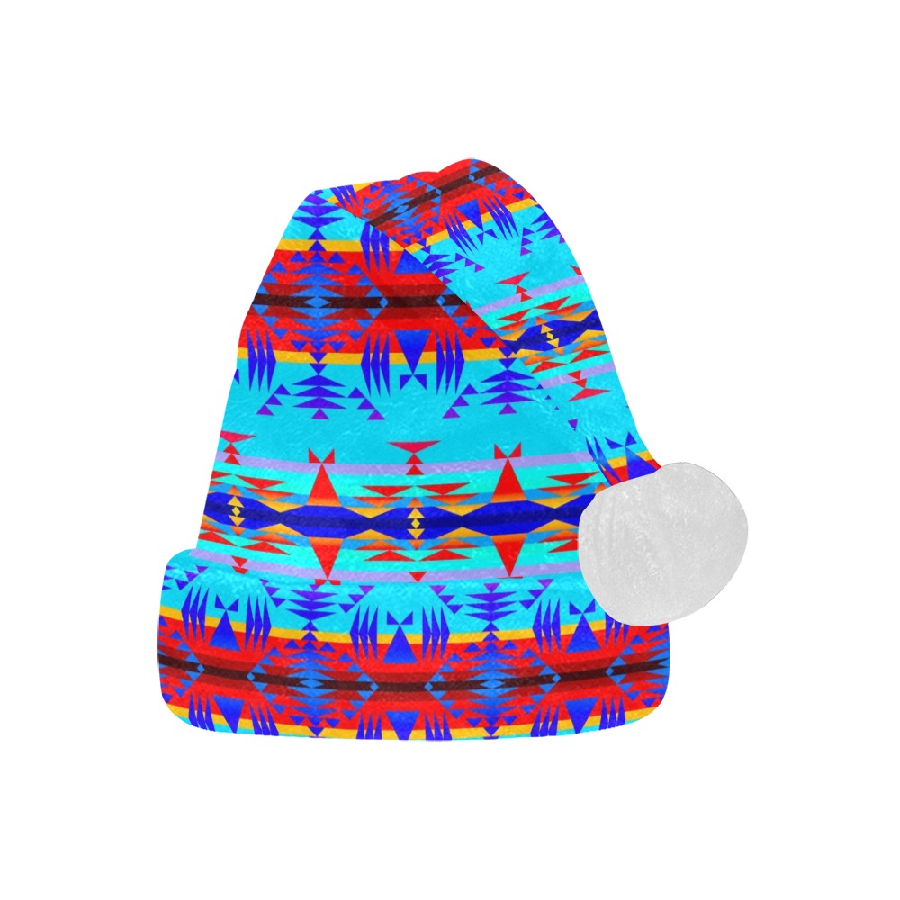 Between the Mountains Blue Santa Hat