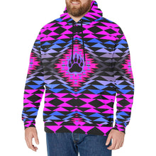 Load image into Gallery viewer, Sunset Bearpaw Blanket Pink Men&#39;s Long Sleeve Fleece Hoodie
