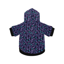 Load image into Gallery viewer, Beaded Blue Nouveau Pet Dog Hoodie
