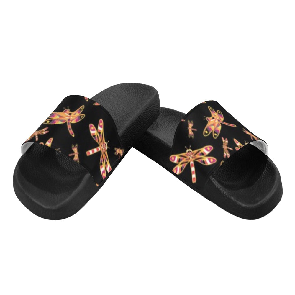 Gathering Yellow Black Women's Slide Sandals