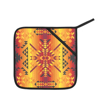 Load image into Gallery viewer, Desert Geo Yellow Red Oven Mitt &amp; Pot Holder
