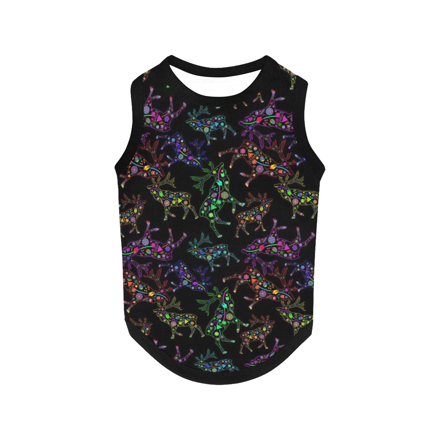 Neon Floral Elks Pet Tank Top