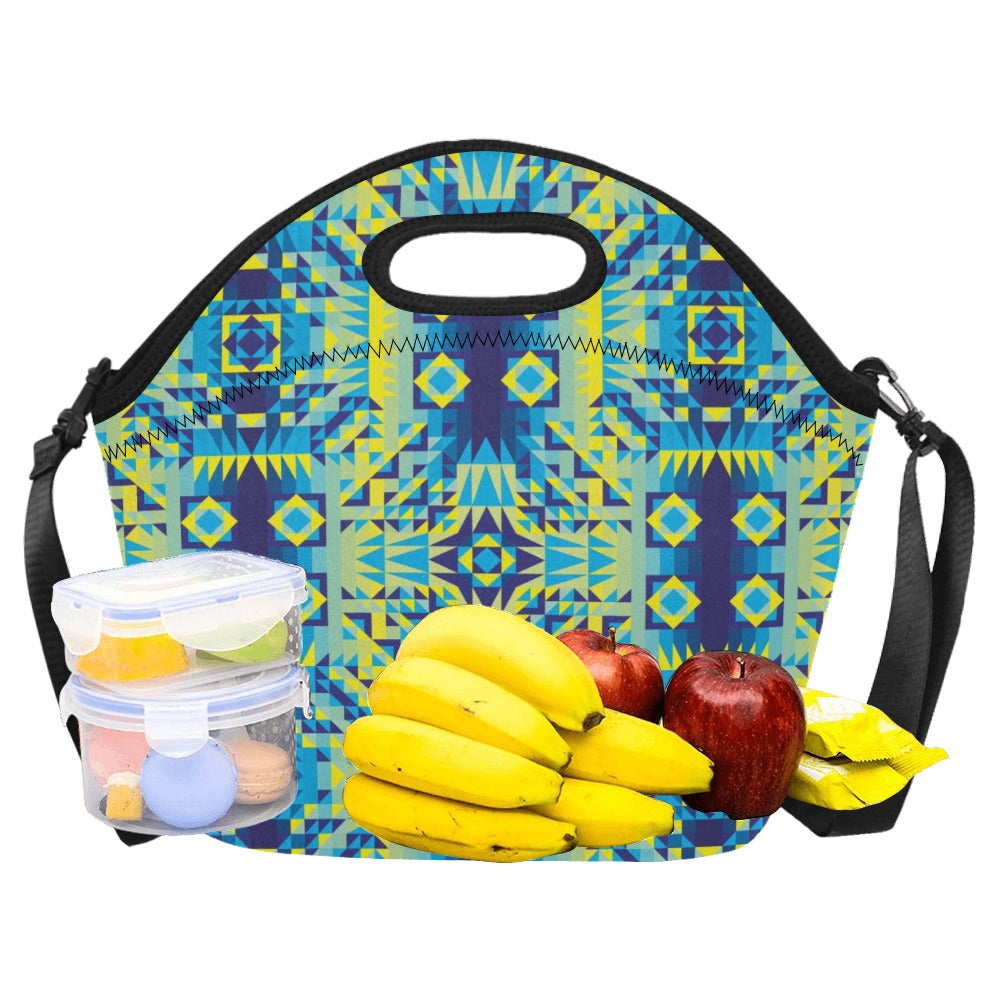 Kaleidoscope Jaune Bleu Neoprene Lunch Bag/Large