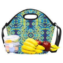 Load image into Gallery viewer, Kaleidoscope Jaune Bleu Neoprene Lunch Bag/Large
