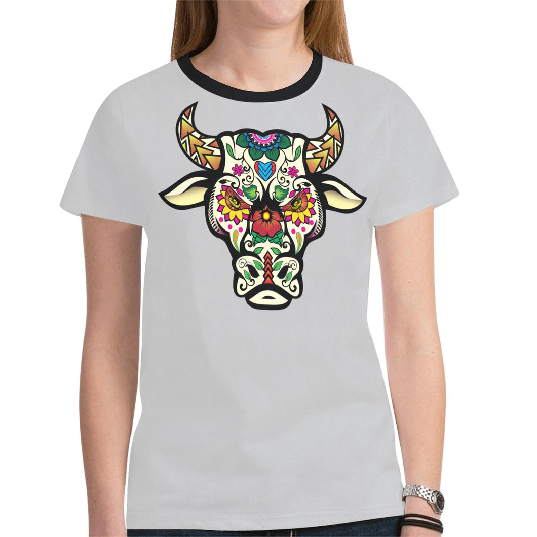 Bull Spirit Guide (Gray) New T-shirt for Women