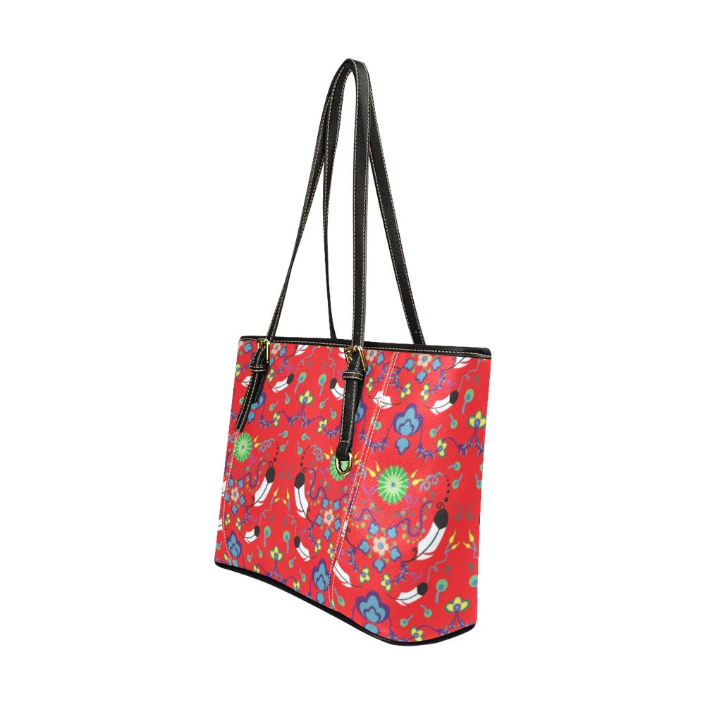 New Growth Vermillion Leather Tote Bag