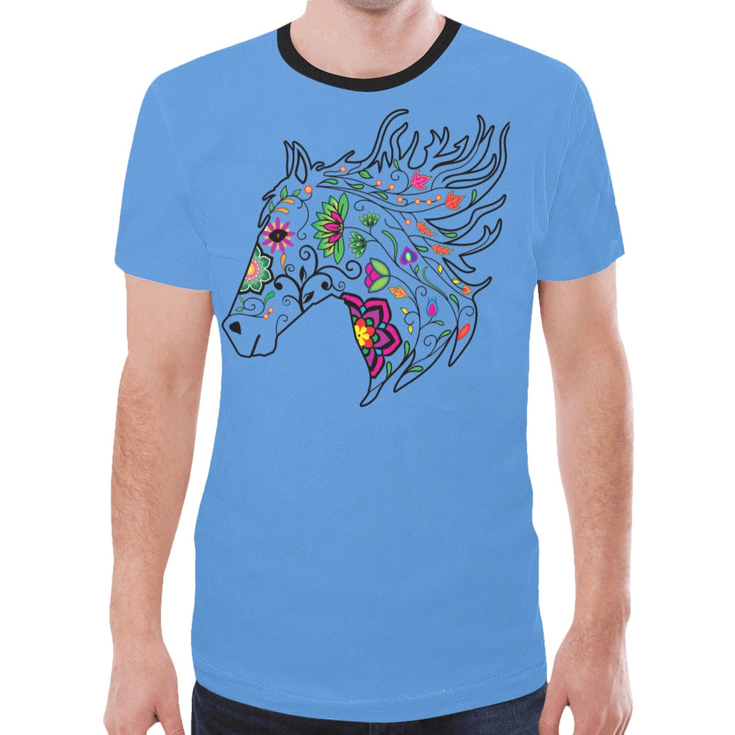 Horse Spirit Guide (BLue) New T-shirt for Men