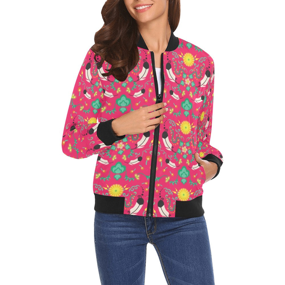 New Growth Pink Bomber Jacket for Women