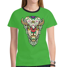 Load image into Gallery viewer, Buffalo Spirit Guide (Green) New T-shirt for Women
