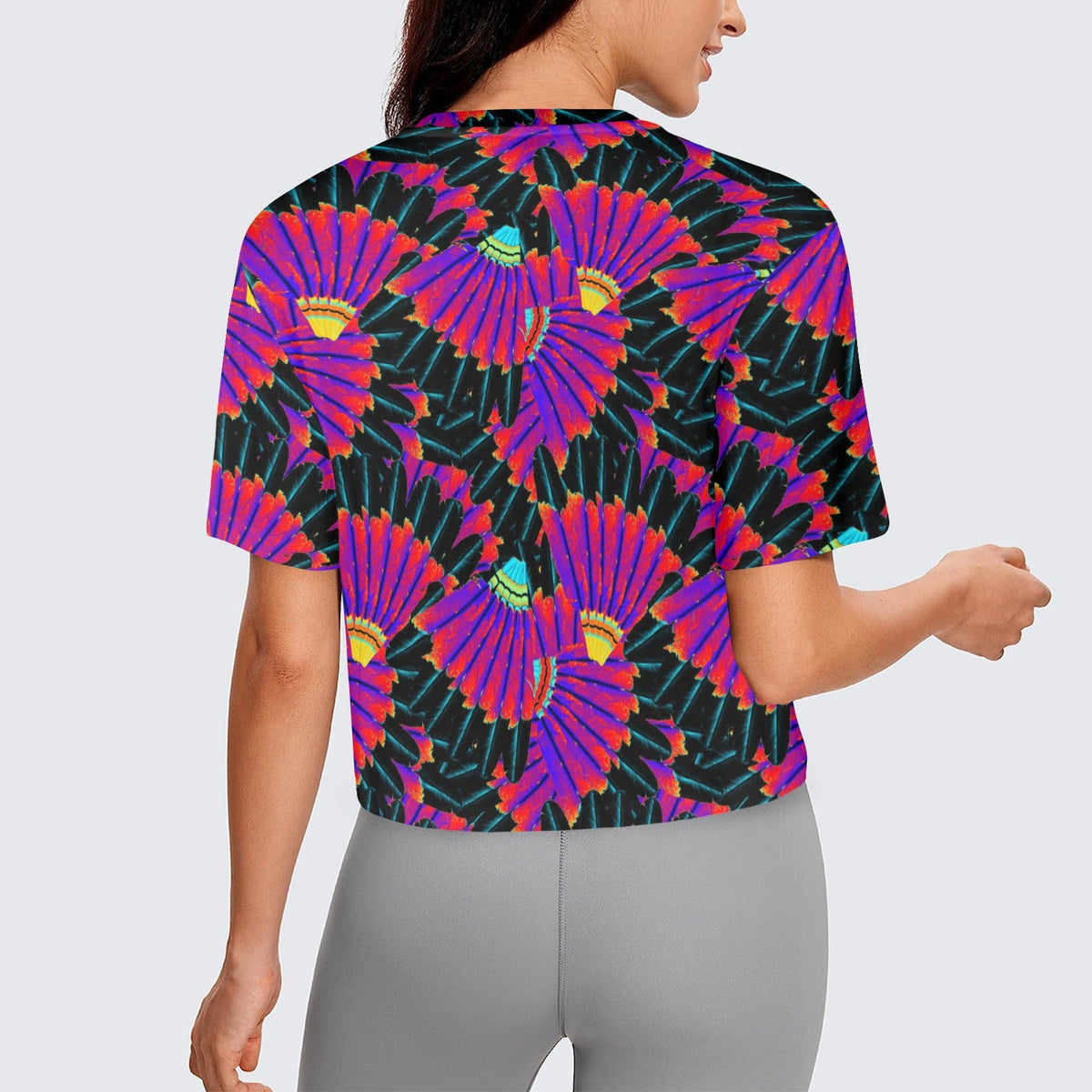 Eagle Feather Remix Crop Top