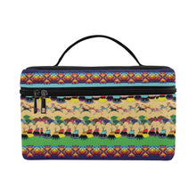 Load image into Gallery viewer, Horses and Buffalo Ledger Blue Cosmetic Bag
