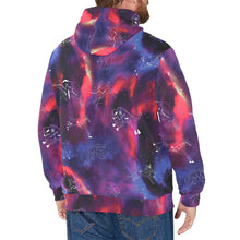 Load image into Gallery viewer, Animal Ancestors 3 Blue Pink Swirl Men&#39;s Long Sleeve Fleece Hoodie
