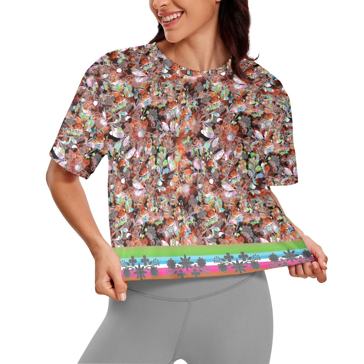 Culture in Nature Orange Crop Top