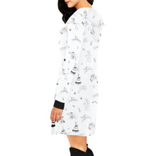 Load image into Gallery viewer, Ledger Dabbles White Hoodie Dress
