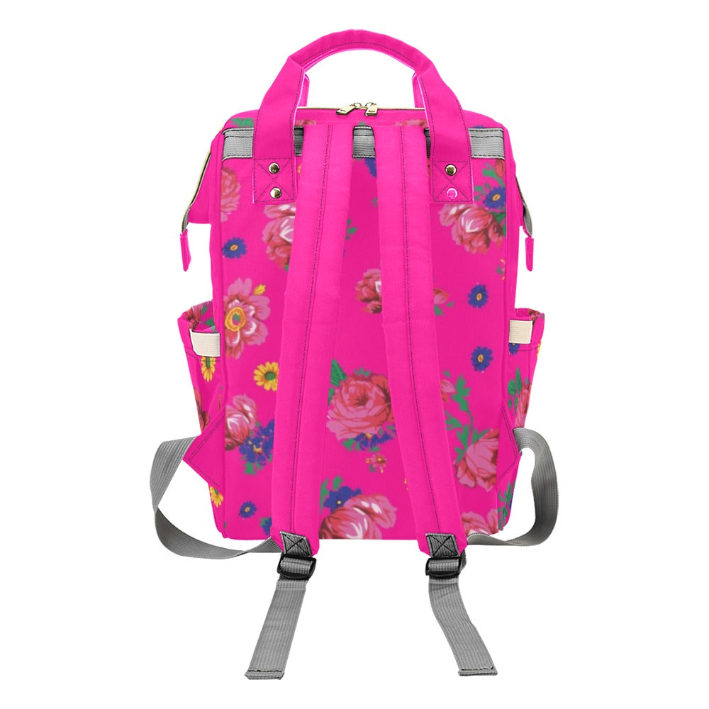 Kokum Ceremony Pink Multi-Function Diaper Backpack/Diaper Bag