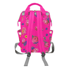 Load image into Gallery viewer, Kokum Ceremony Pink Multi-Function Diaper Backpack/Diaper Bag
