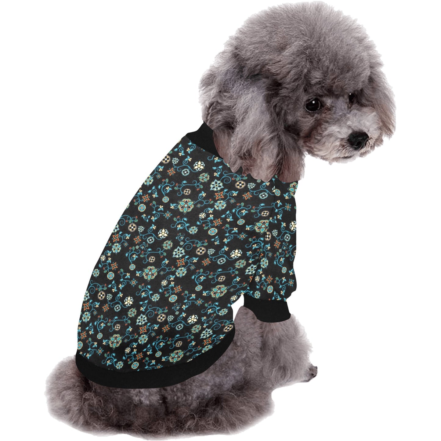 Ocean Bloom Pet Dog Round Neck Shirt