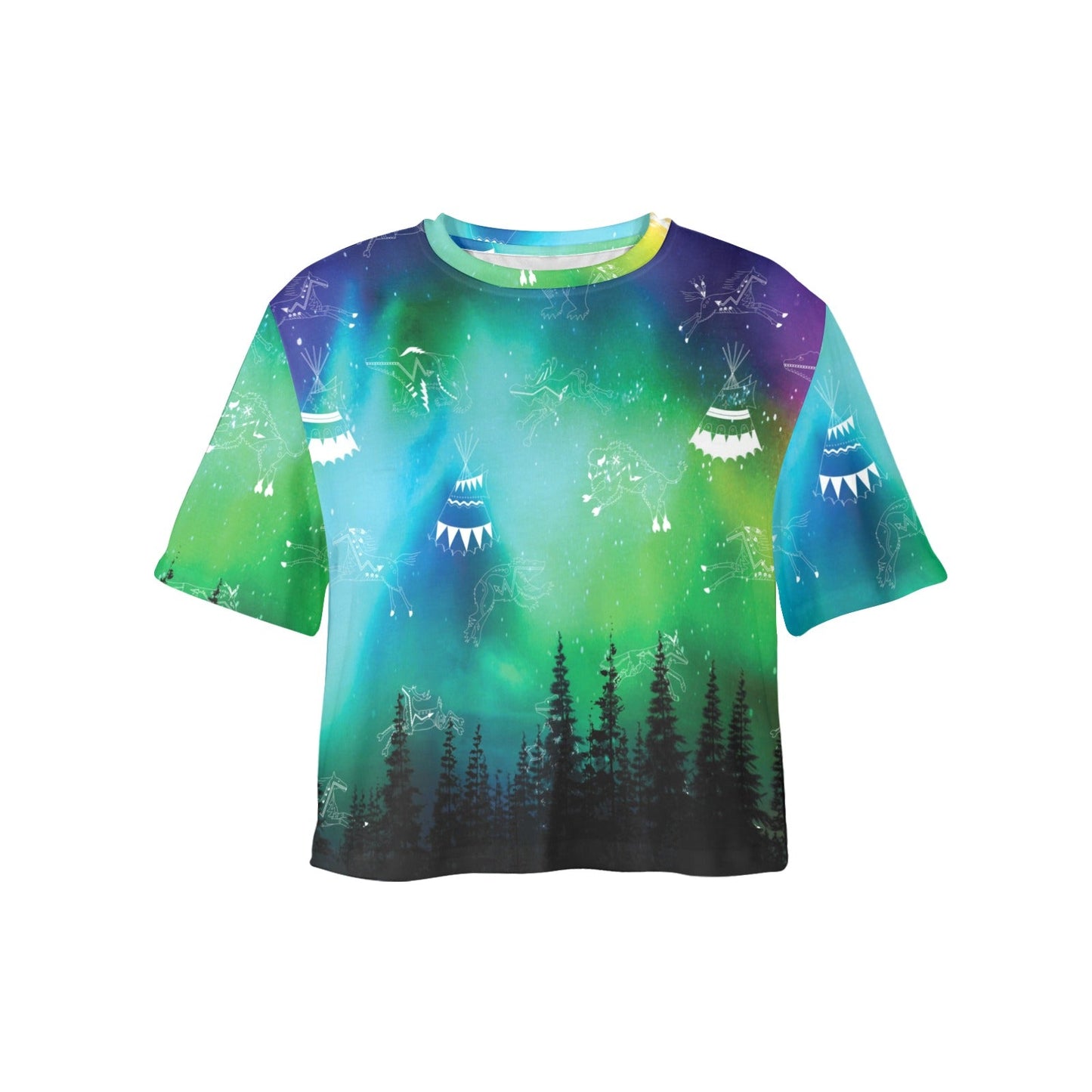 Aurora Medicine Animals Crop Top