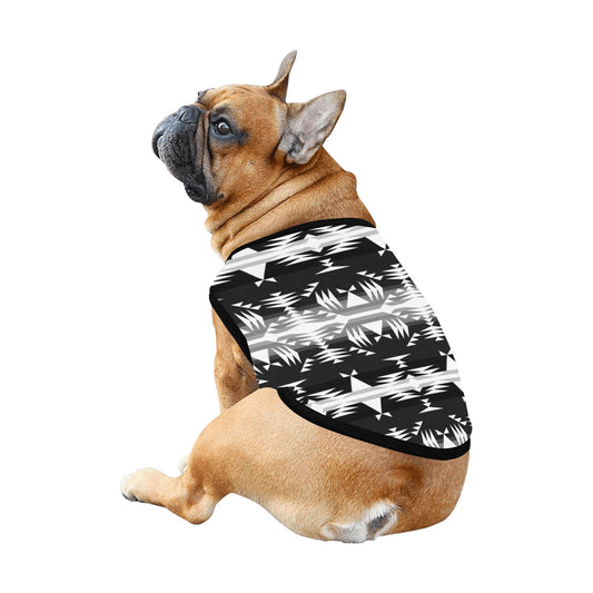 Between the Mountains Black and White Pet Tank Top