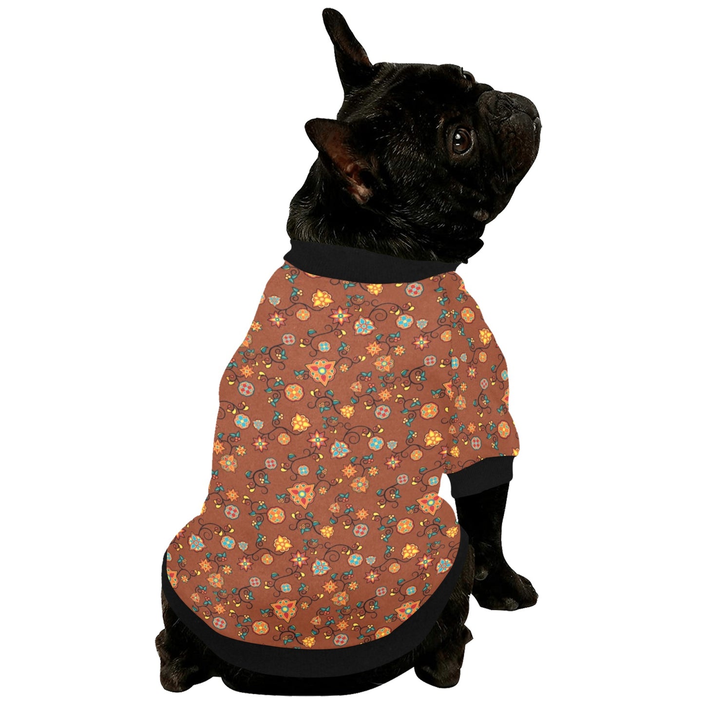 Fire Bloom Shade Pet Dog Round Neck Shirt