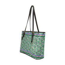 Load image into Gallery viewer, Culture in Nature Green Leather Tote Bag
