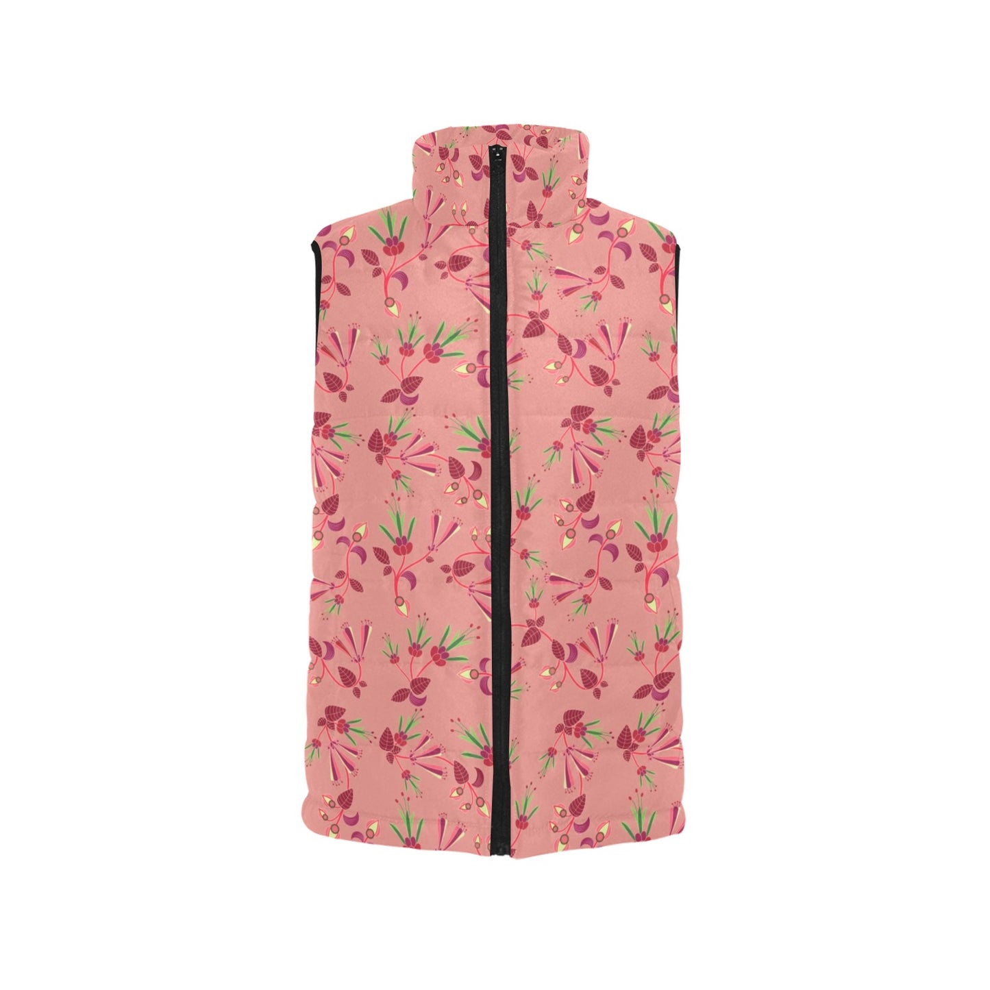 Swift Floral Peach Rouge Remix Women's Padded Vest Jacket