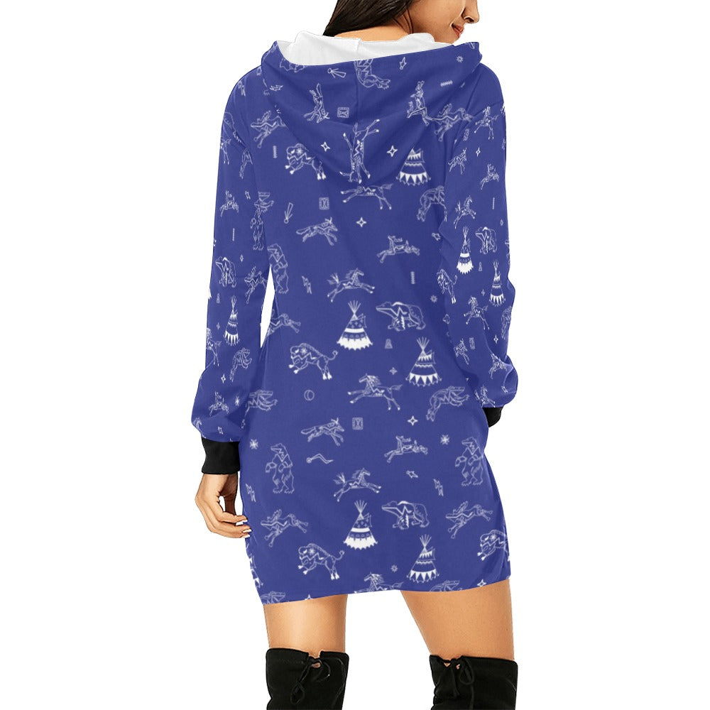 Ledger Dabbles Blue Hoodie Dress