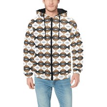 Load image into Gallery viewer, Cofitichequi White Men&#39;s Padded Hooded Jacket
