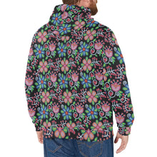 Load image into Gallery viewer, Midnight Garden Men&#39;s Long Sleeve Fleece Hoodie
