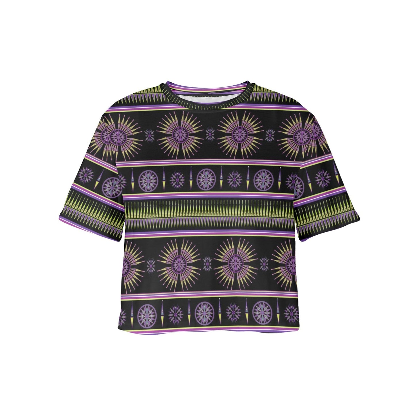Evening Feather Wheel Crop Top